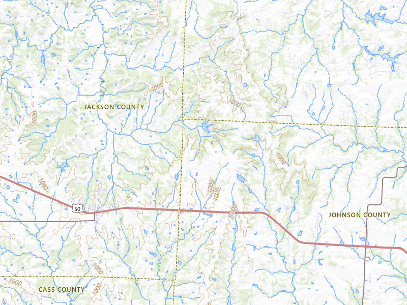 Radar-estimated hail-size map of the storm over Lone Jack, MO on Jul 9, 2026