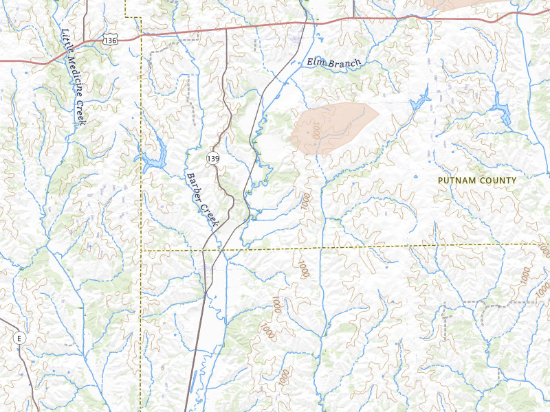 Radar-estimated hail-size map of the storm over Lucerne, MO