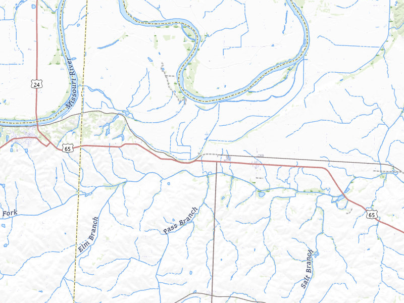 Radar-estimated hail-size map of the storm over Malta Bend, MO on Apr 17, 2026