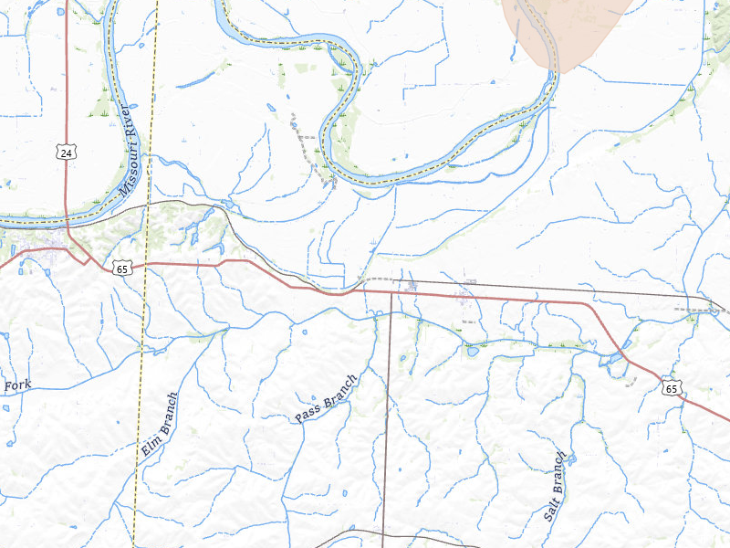Radar-estimated hail-size map of the storm over Malta Bend, MO on Apr 26, 2026