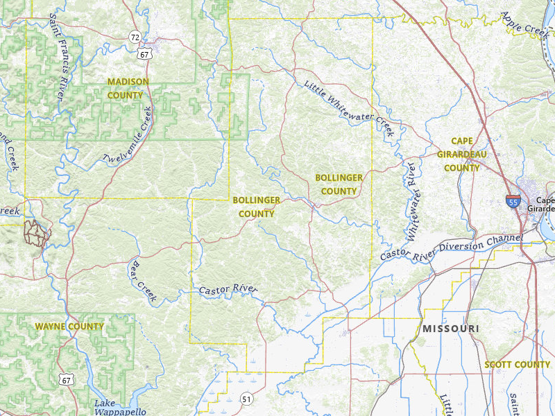 Radar-estimated hail-size map of the storm over Marble Hill, MO on Jun 27, 2026