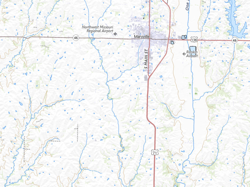 NEXRAD radar-signature map of the hail storm over Maryville, MO on May 18, 2026