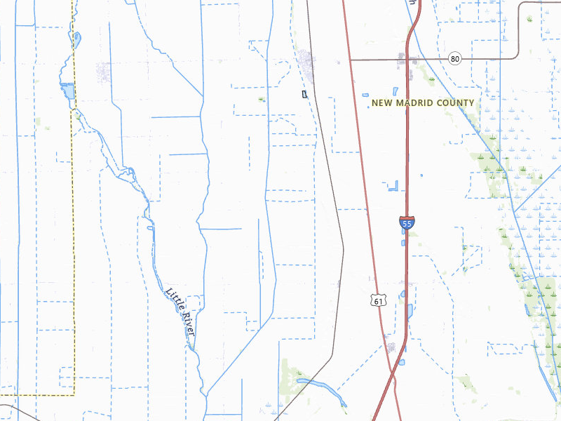 Radar-estimated hail-size map of the storm over Matthews, MO on Apr 26, 2026