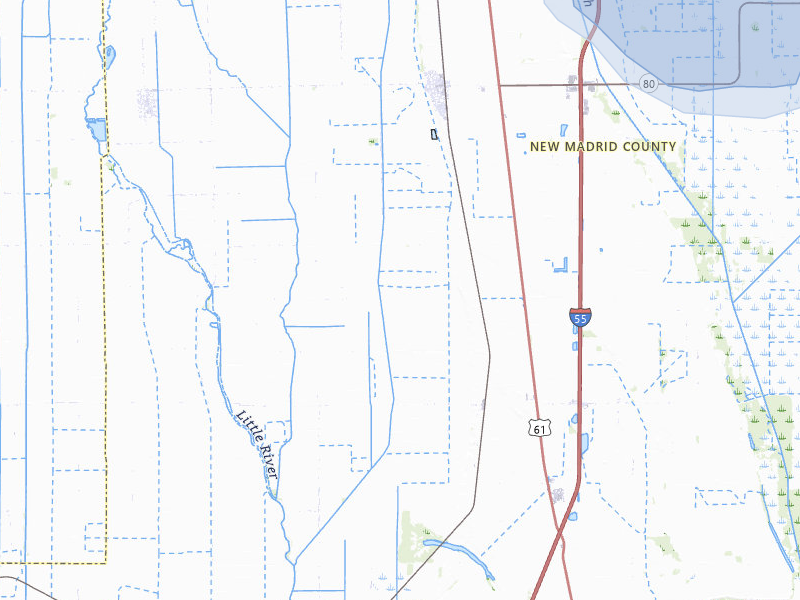 NEXRAD radar-signature map of the hail storm over Matthews, MO on May 18, 2026