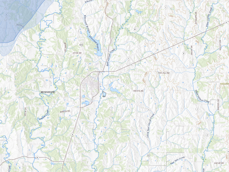 NEXRAD radar-signature map of the hail storm over Milan, MO on Aug 19, 2026