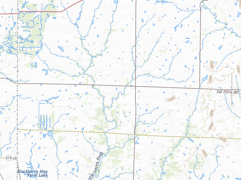 Radar-estimated hail-size map of the storm over Mindenmines, MO on Apr 28, 2026