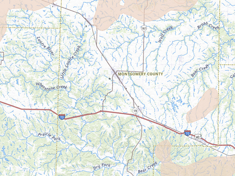 Radar-estimated hail-size map of the storm over Montgomery City, MO on Apr 27, 2026