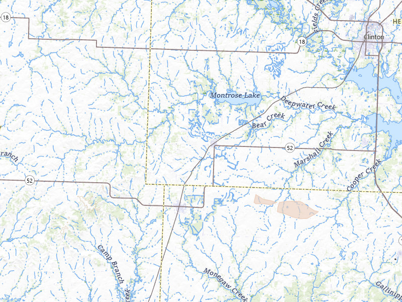 Radar-estimated hail-size map of the storm over Montrose, MO on Jul 9, 2026