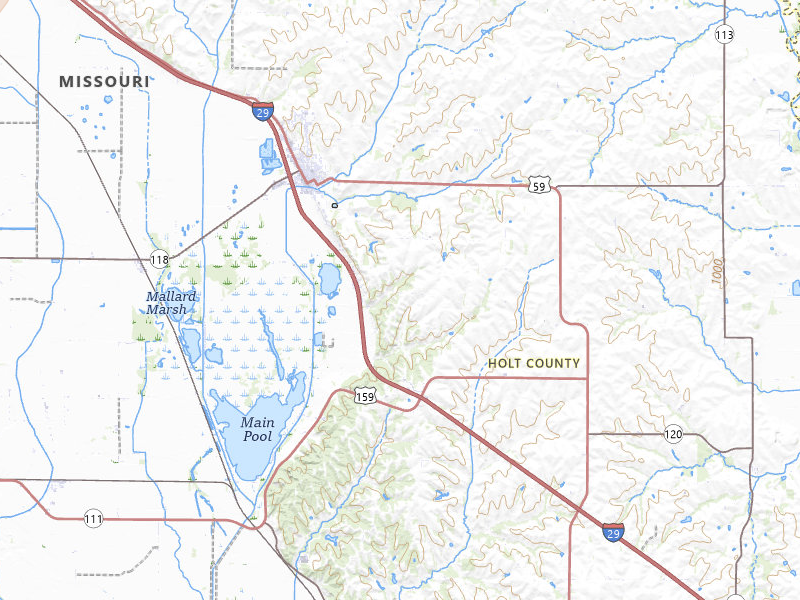 Radar-estimated hail-size map of the storm over Mound City, MO on Apr 11, 2026