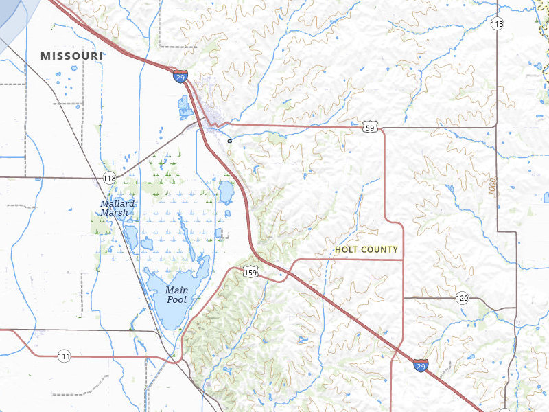 NEXRAD radar-signature map of the hail over Mound City, MO