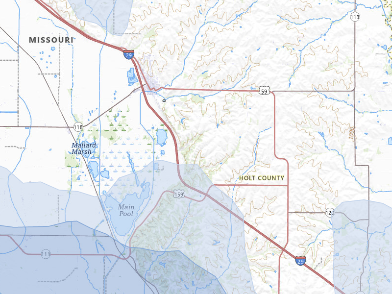 NEXRAD radar-signature map of the hail storm over Mound City, MO on Jul 3, 2026