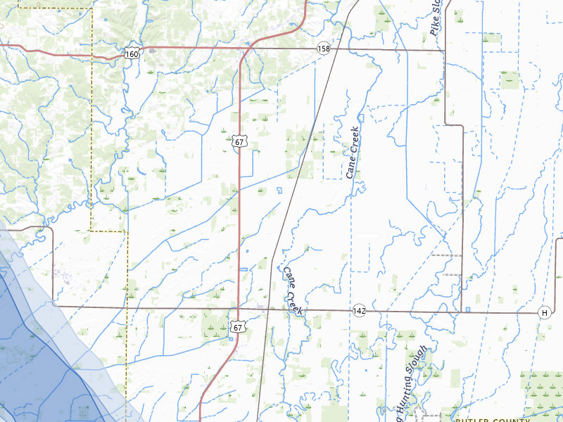 NEXRAD radar-signature map of the hail storm over Neelyville, MO on May 31, 2026
