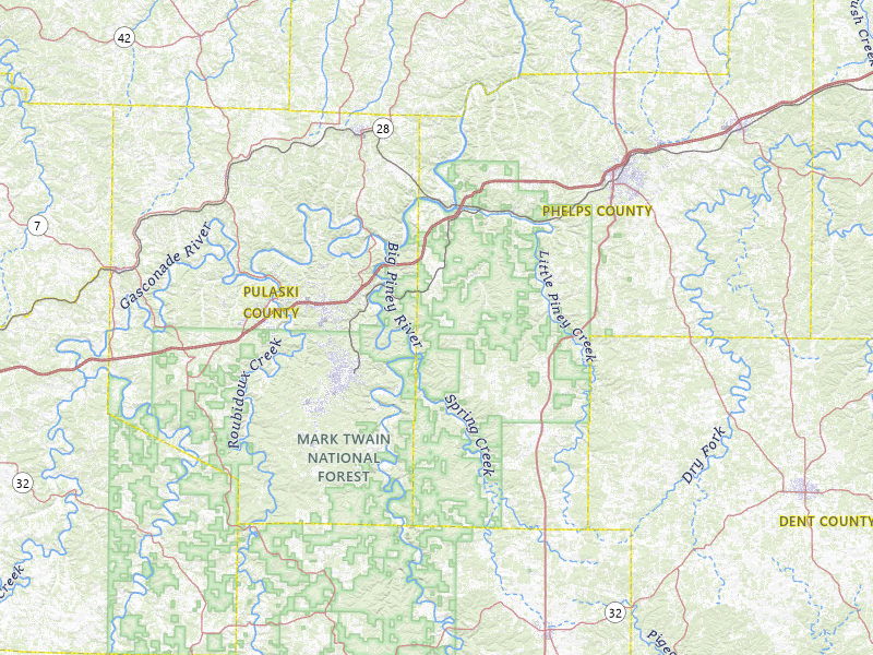 Radar-estimated hail-size map of the storm over Newburg, MO on May 18, 2026