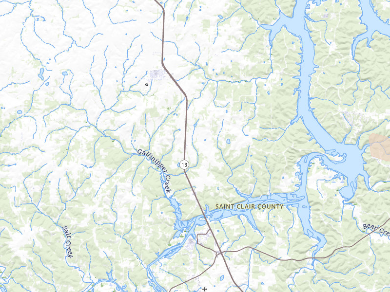 Radar-estimated hail-size map of the storm over Osceola, MO on Mar 31, 2026