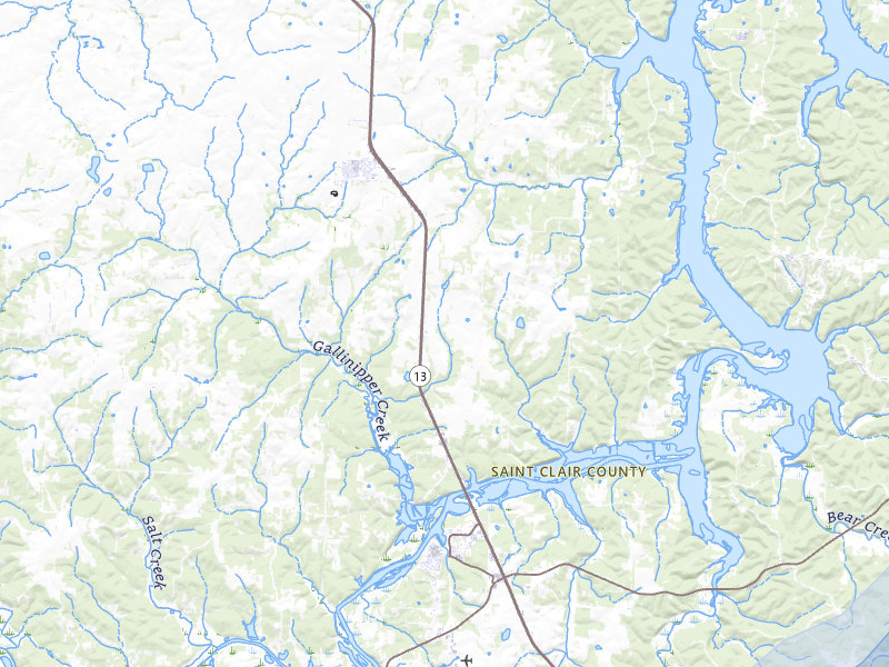 NEXRAD radar-signature map of the hail over Osceola, MO