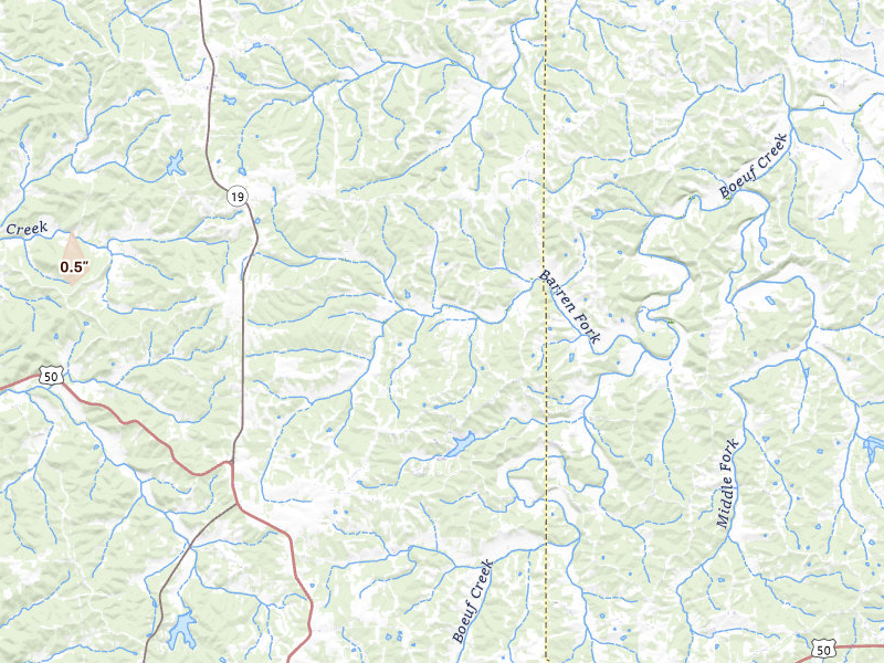 Radar-estimated hail-size map of the storm over Owensville, MO on Jul 19, 2026