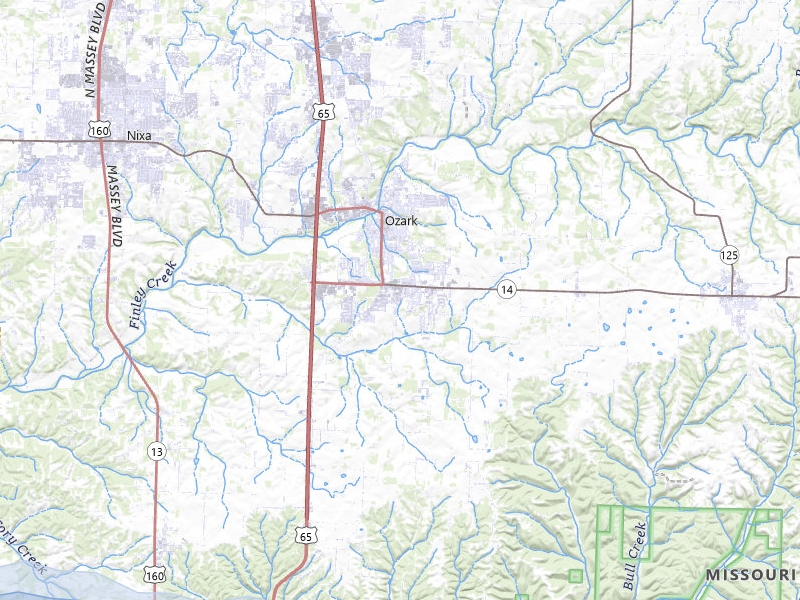 NEXRAD radar-signature map of the hail storm over Ozark, MO on May 30, 2026