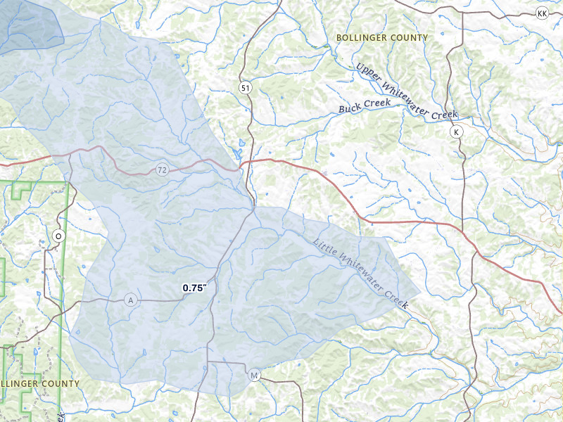 NEXRAD radar-signature map of the hail storm over Patton, MO on May 31, 2026