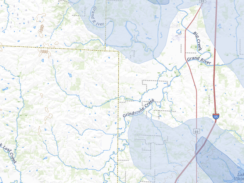 NEXRAD radar-signature map of the hail storm over Pattonsburg, MO on Jul 20, 2026
