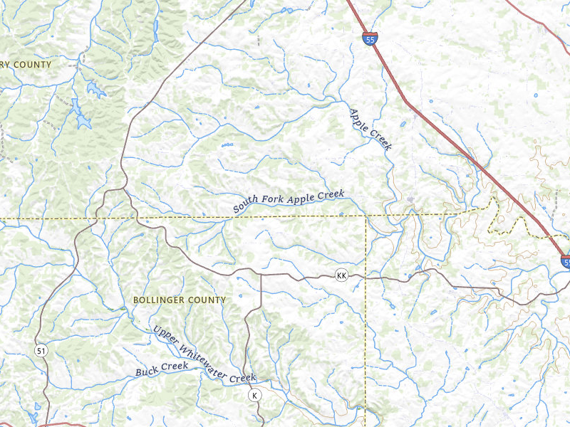 Radar-estimated hail-size map of the storm over Perryville, MO on Apr 27, 2026
