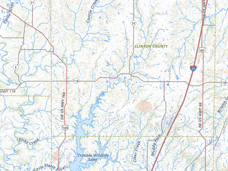 Radar-estimated hail-size map of the storm over Plattsburg, MO on May 29, 2026