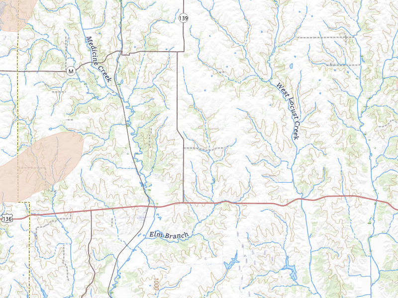 Radar-estimated hail-size map of the storm over Powersville, MO on Apr 2, 2026