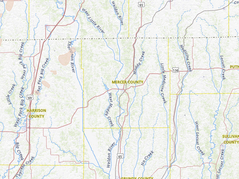 Radar-estimated hail-size map of the storm over Princeton, MO on Mar 5, 2026