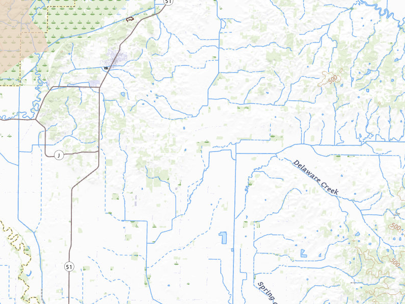 Radar-estimated hail-size map of the storm over Puxico, MO on Jul 4, 2026