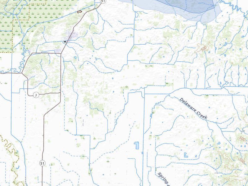 NEXRAD radar-signature map of the hail storm over Puxico, MO on Jul 8, 2026