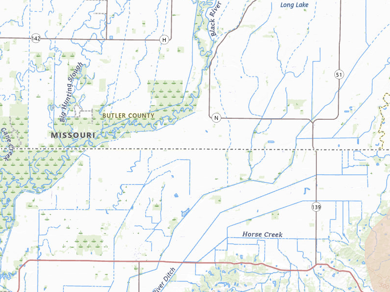 Radar-estimated hail-size map of the storm over Qulin, MO on Apr 26, 2026