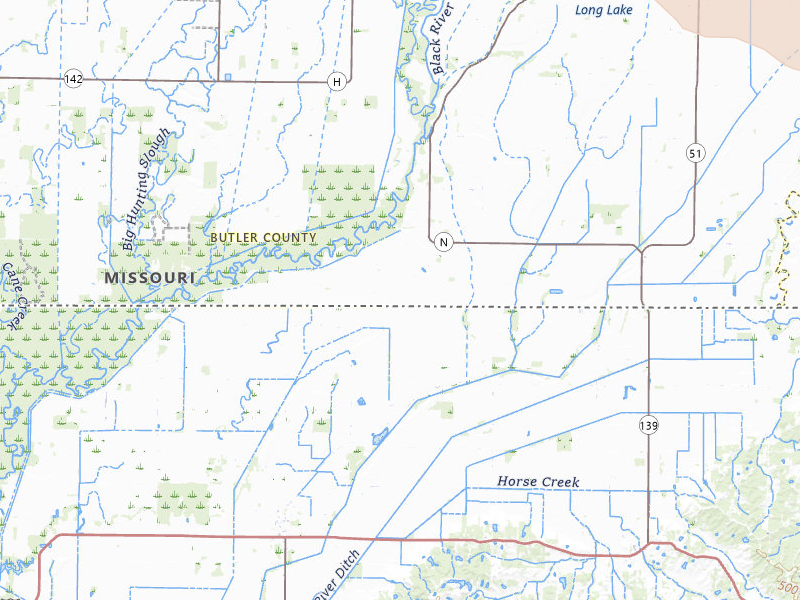 Radar-estimated hail-size map of the storm over Qulin, MO on Jul 10, 2026