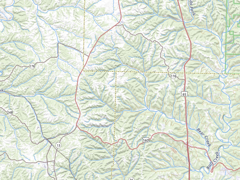 Radar-estimated hail-size map of the storm over Reeds Spring, MO