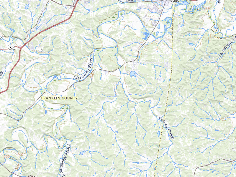 NEXRAD radar-signature map of the hail storm over Robertsville, MO on Jul 10, 2026