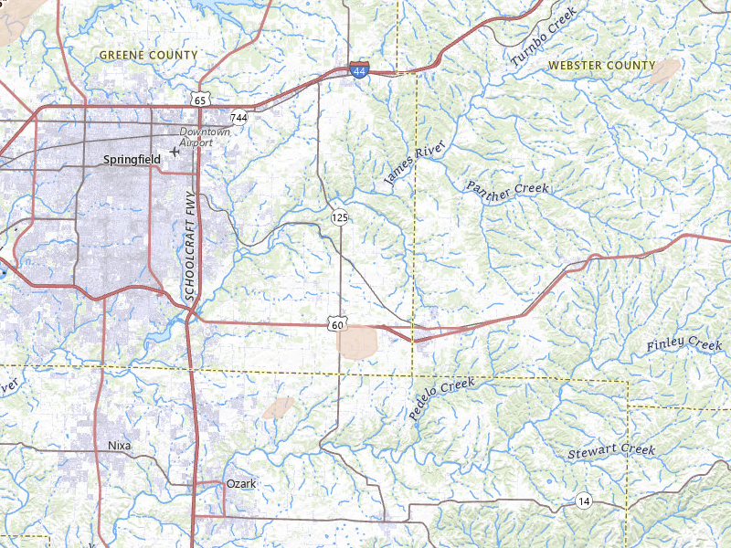 Radar-estimated hail-size map of the storm over Rogersville, MO on Mar 4, 2026