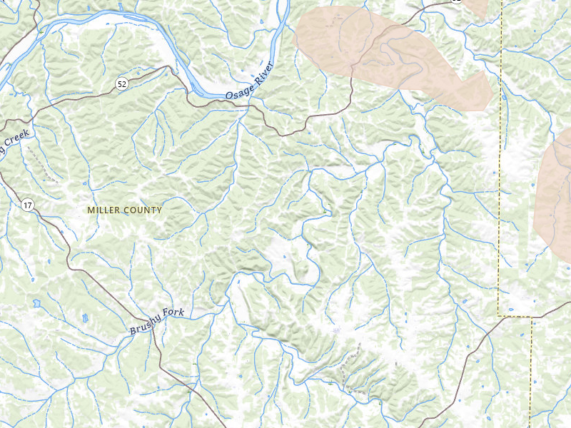 Radar-estimated hail-size map of the storm over Saint Elizabeth, MO on Jul 9, 2026