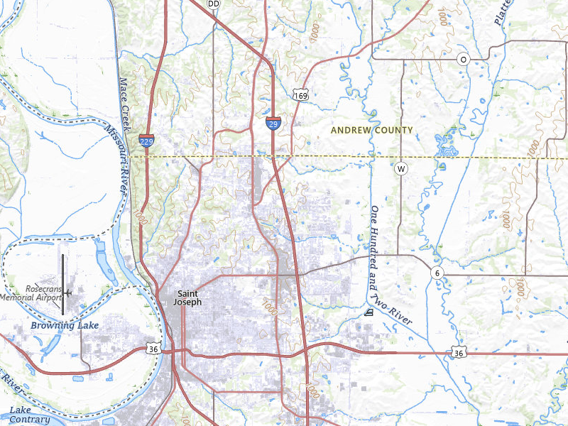 NEXRAD radar-signature map of the hail storm over Saint Joseph, MO on Mar 6, 2026