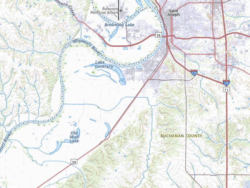 NEXRAD radar-signature map of the hail storm over Saint Joseph, MO on Aug 19, 2026
