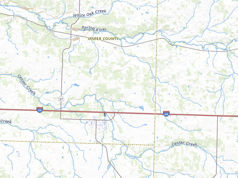 Radar-estimated hail-size map of the storm over Sarcoxie, MO on Mar 4, 2026