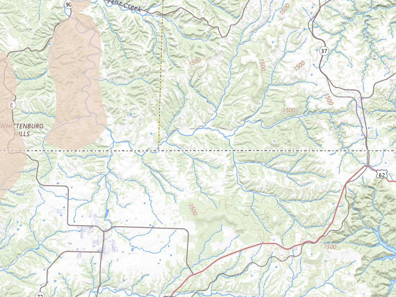Radar-estimated hail-size map of the storm over Seligman, MO on Mar 6, 2026