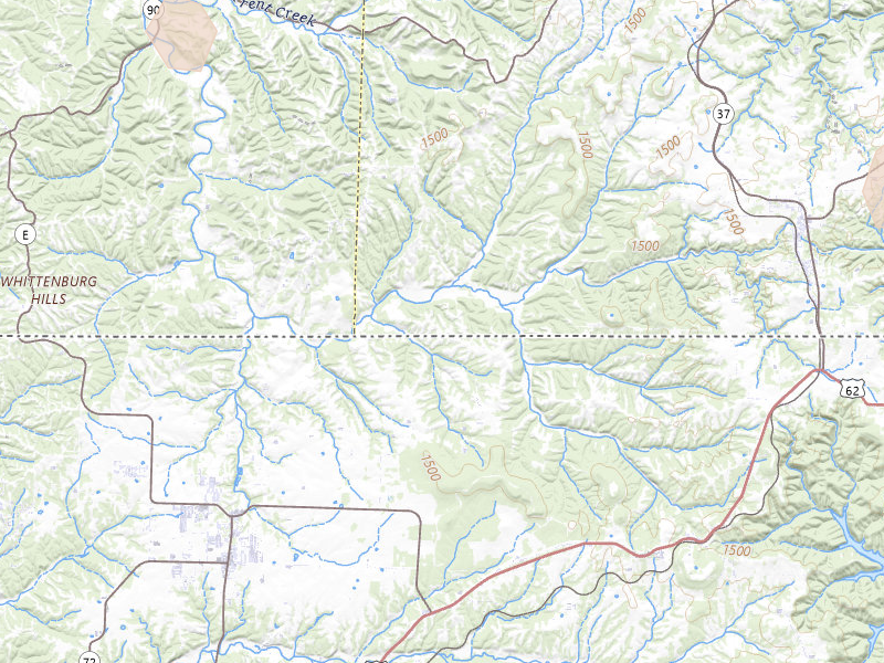 Radar-estimated hail-size map of the storm over Seligman, MO on Jun 21, 2026