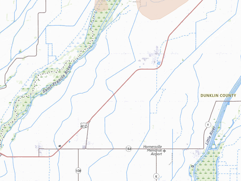 Radar-estimated hail-size map of the storm over Senath, MO on Jul 4, 2026