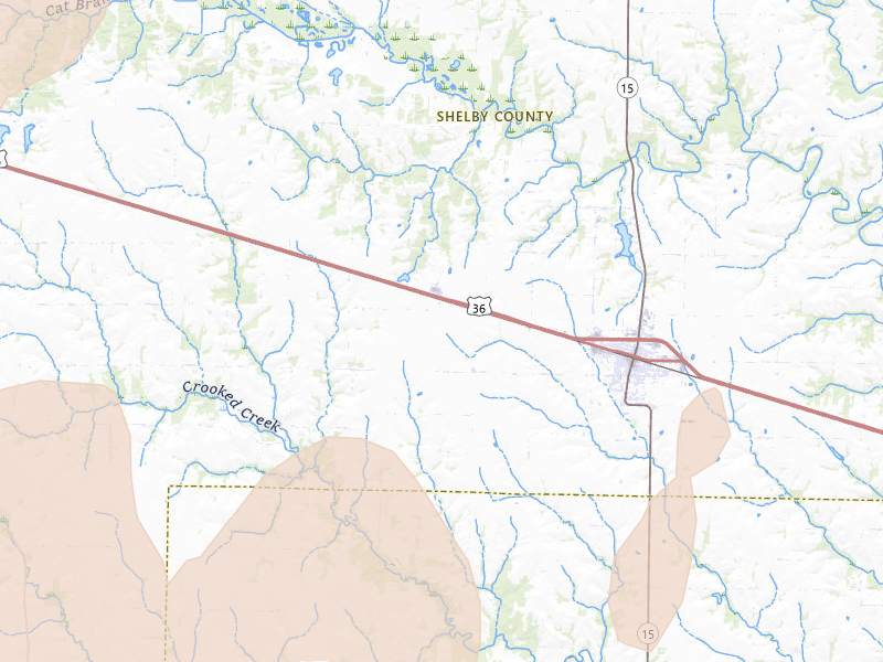 Radar-estimated hail-size map of the storm over Shelbina, MO on Apr 27, 2026