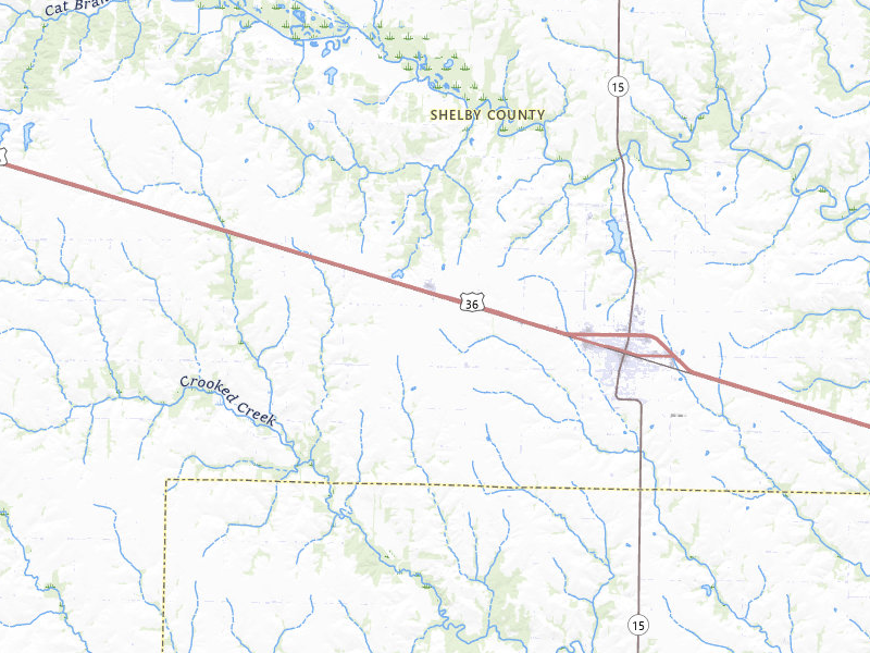 Radar-estimated hail-size map of the storm over Shelbina, MO on May 31, 2026