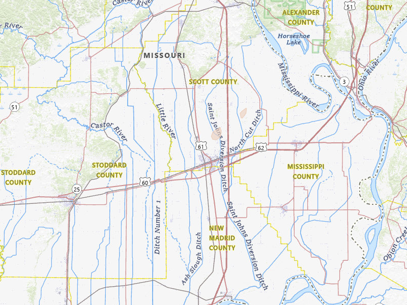Radar-estimated hail-size map of the storm over Sikeston, MO on Jun 25, 2026