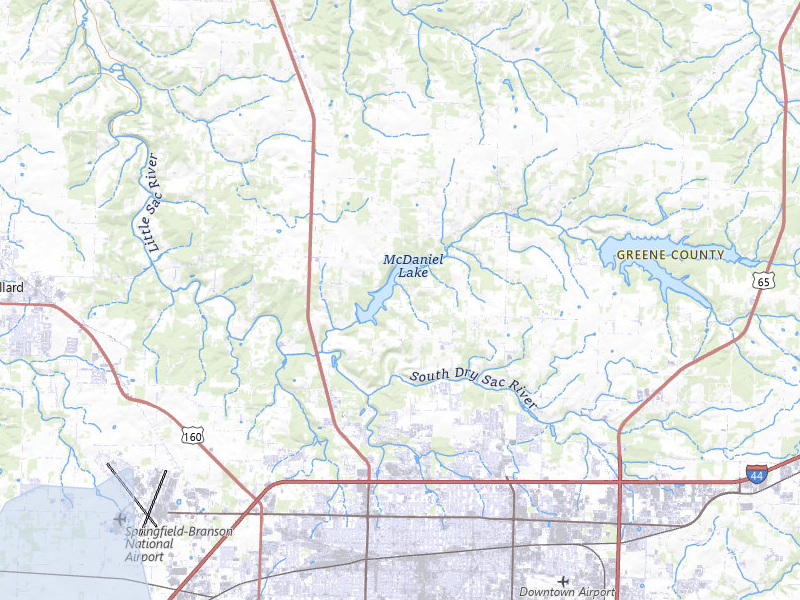 NEXRAD radar-signature map of the hail storm over Springfield, MO on May 30, 2026