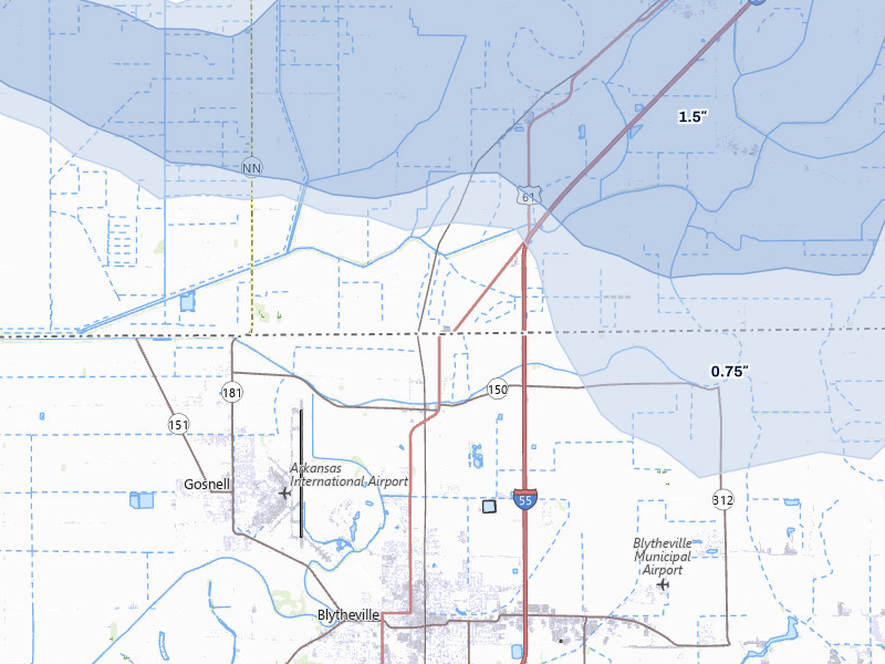 NEXRAD radar-signature map of the hail storm over Steele, MO on Jul 11, 2026