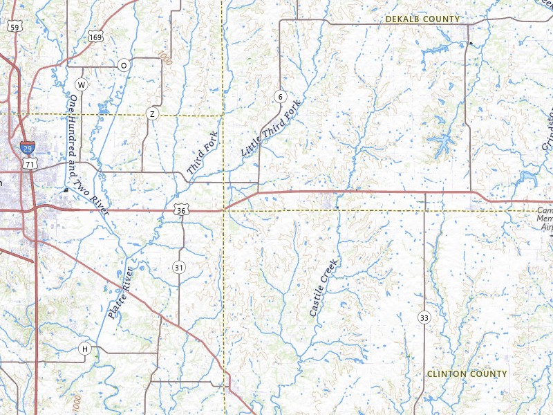 Radar-estimated hail-size map of the storm over Stewartsville, MO on May 29, 2026