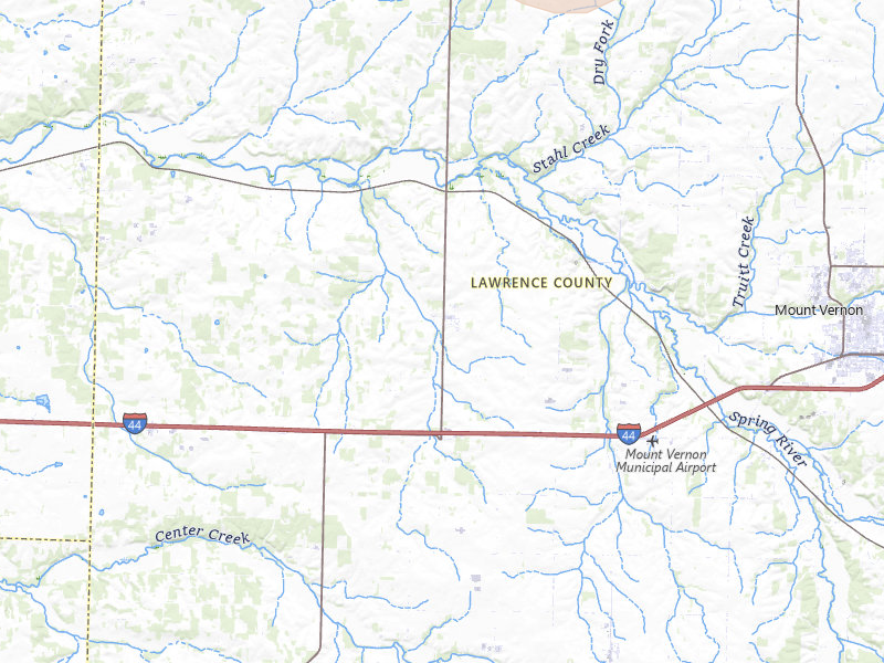Radar-estimated hail-size map of the storm over Stotts City, MO on Mar 4, 2026