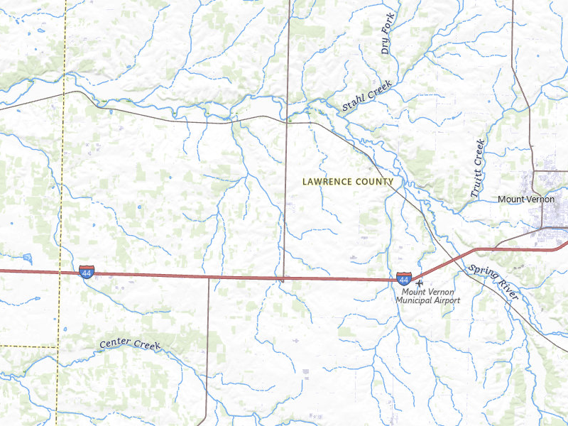 Radar-estimated hail-size map of the storm over Stotts City, MO on Mar 6, 2026