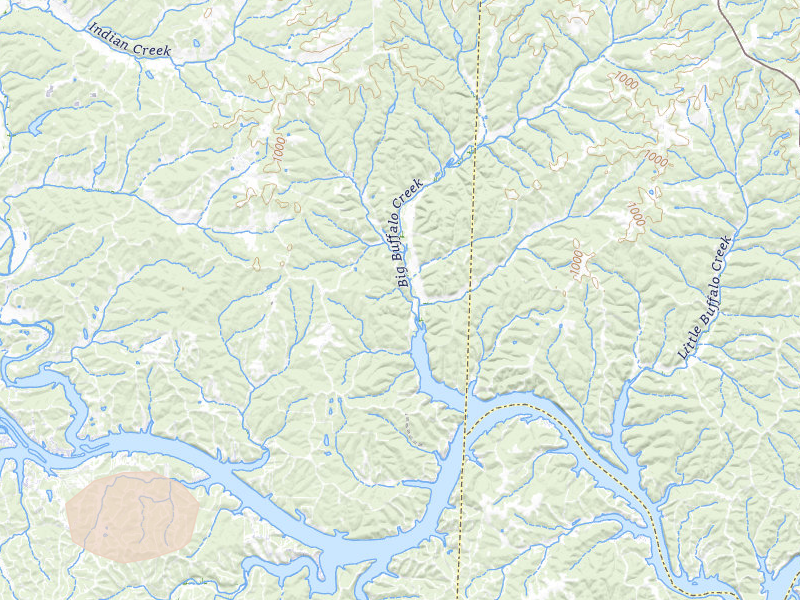 Radar-estimated hail-size map of the storm over Stover, MO on Jul 4, 2026